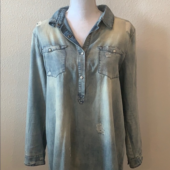 Denim Longsleeve Dress - Picture 3 of 8